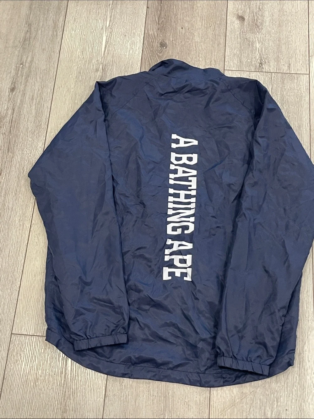 Men's Navy Windbreaker Jacket with Signature Ape Head